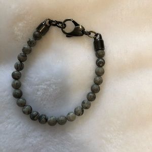 Gray bead bracelet